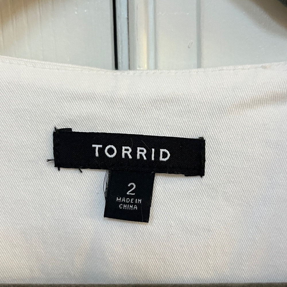Torrid white lightweight peplum military jacket Size 2 (2X 18/20) - Picture 5 of 7